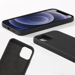 Hülle iPhone 12 Mini und 2 schutzfolien - Silikon - Schwarz