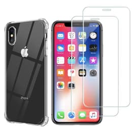 Hülle iPhone XS,iPhone X und 2 schutzfolien - TPU - Transparent