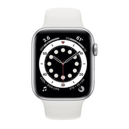 Apple Watch (Series 6) 2020 GPS 44 mm - Aluminium Silber - Sport loop Weiß