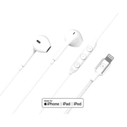 Ohrhörer Bluetooth Rauschunterdrückung - Ecouteurs Renforcés Lightning Télécommande/Micro Bouton Blanc + Garantie à vie Force Play