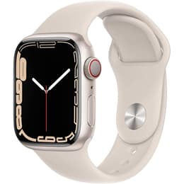 Apple Watch (Series 7) 2021 GPS + Cellular 41 mm - Aluminium Polarstern - Sportarmband Polarstern