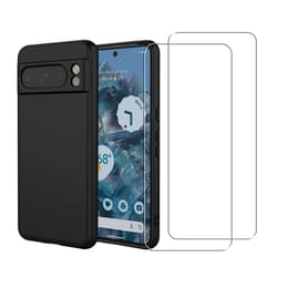 Hülle Google Pixel 8 Pro und 2 schutzfolien - Silikon - Schwarz