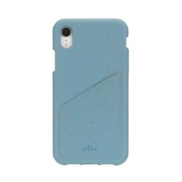 Hülle iPhone XR - Natürliches Material - Meeresblau