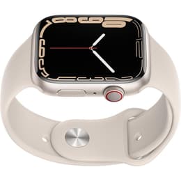 Apple Watch (Series 7) 2021 GPS + Cellular 45 mm - Aluminium Polarstern - Sportarmband Polarstern