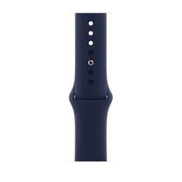 Apple Watch (Series 6) 2020 GPS + Cellular 44 mm - Rostfreier Stahl Gold - Sport loop Blau