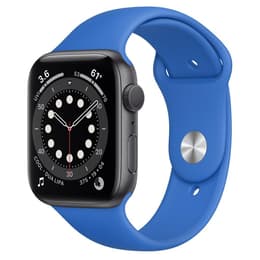 Apple Watch (Series SE) 2020 GPS + Cellular 44 mm - Aluminium Space Grau - Sportarmband Blau