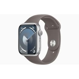 Apple Watch Series 9 (2023) GPS 45 mm - Aluminium Silber - Sportarmband Grau