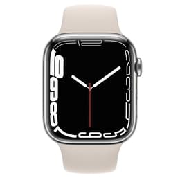Apple Watch Series 7 (2021) GPS + Cellular 45 mm - Rostfreier Stahl Silber - Sportarmband Polarstern