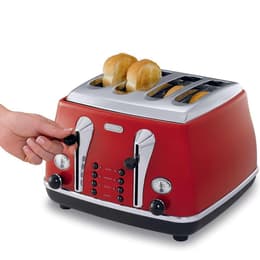 Toaster De'Longhi CTOM4003R 4 Schlitze - Rot