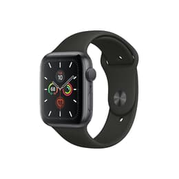 Apple Watch Series 5 (2019) GPS 44 mm - Aluminium Space Grau - Sportarmband Blau