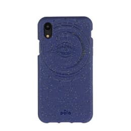 Hülle iPhone XR - Natürliches Material - Blau