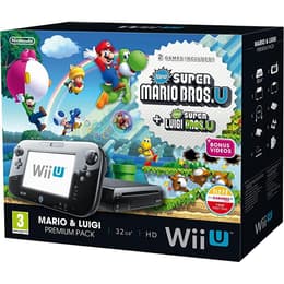 Wii U Premium 32GB - Schwarz + Super Mario Bros + Super Luigi