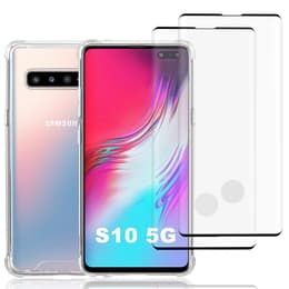 Hülle Galaxy S10 5G und 2 schutzfolien - Recycelter Kunststoff - Transparent