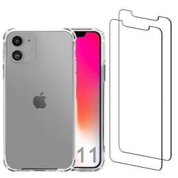 Hülle iPhone 11 und 2 schutzfolien - Recycelter Kunststoff - Transparent