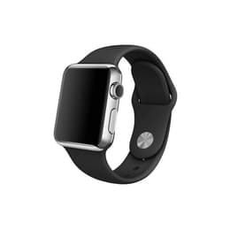 Apple Watch (Series 4) 2018 GPS + Cellular 40 mm - Aluminium Silber - Sportarmband Schwarz