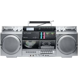 Lautsprecher Bluetooth MUSE M-380GBS Boombox Cassettes rétro avec Lecteur CD, AUX et Bluetooth, Compatible Smartphone, enregistreur Cassette - Grau