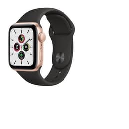 Apple Watch (Series 7) 2021 GPS 45 mm - Aluminium Gold - Sportarmband Schwarz