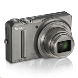 Kompakt Kamera Coolpix S9100 - Grau + Nikon Nikon Nikkor 18x Wide Optical Zoom ED VR 25-450 mm f/3.5-5.9 f/3.5-5.9