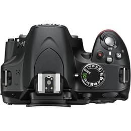Reflex - Nikon D3200 Schwarz Objektiv Nikon AF-S DX Nikkor 18-55mm f/3.5-5.6G II ED
