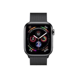 Apple Watch (Series 4) 2018 GPS 44 mm - Aluminium Space Grau - Milanaise Armband Schwarz