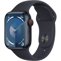 Apple Watch () 2023 GPS + Cellular 45 mm - Aluminium Schwarz - Sportarmband Schwarz