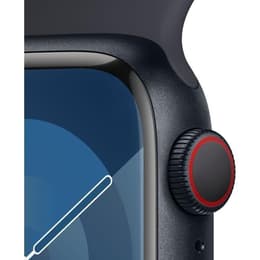 Apple Watch () 2023 GPS + Cellular 45 mm - Aluminium Schwarz - Sportarmband Schwarz