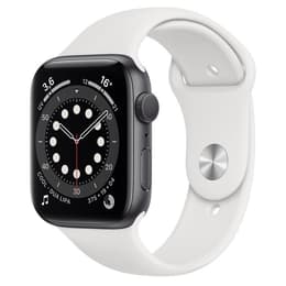 Apple Watch (Series 4) 2018 GPS 44 mm - Aluminium Space Grau - Sport loop Weiß