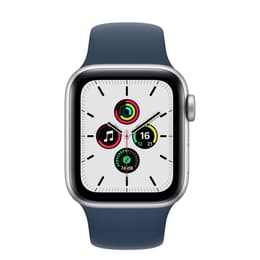 Apple Watch Series SE 1 (2020) GPS 44 mm - Aluminium Silber - Sportarmband Blau
