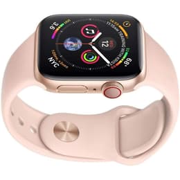 Apple Watch (Series 4) 2018 GPS + Cellular 40 mm - Aluminium Gold - Sportarmband Sandrosa