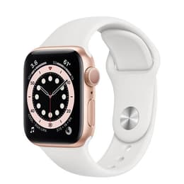 Apple Watch (Series 3) 2017 GPS 42 mm - Aluminium Roségold - Sportarmband Weiß