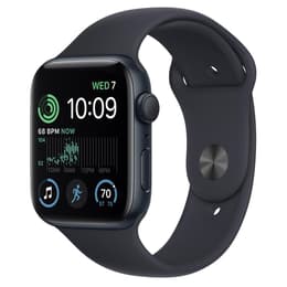 Apple Watch (Series SE) 2022 GPS 44 mm - Aluminium Mitternacht - Sportarmband Schwarz