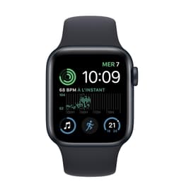 Apple Watch Series SE 2 (2022) GPS 44 mm - Aluminium Mitternacht - Sportarmband Schwarz