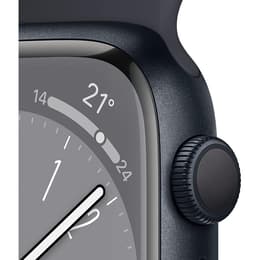 Apple Watch Series SE 2 (2022) GPS 44 mm - Aluminium Mitternacht - Sportarmband Schwarz
