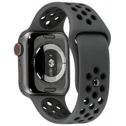 Apple Watch Series 5 (2019) GPS + Cellular 44 mm - Aluminium Space Grau - Nike Sportarmband Schwarz