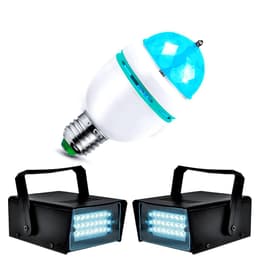 Strobes + Ampoule Mini DIAMS 4 LED's RVBA Lytor Light Mode AUTO, Culot E-27 Beleuchtung
