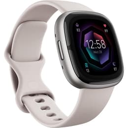 Smartwatch Fitbit GPS Sense 2, Lunar White/Platinum -
