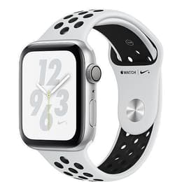 Apple Watch (Series 4) 2018 GPS + Cellular 40 mm - Aluminium Silber - Nike Sportarmband Pure Platinum/Schwarz