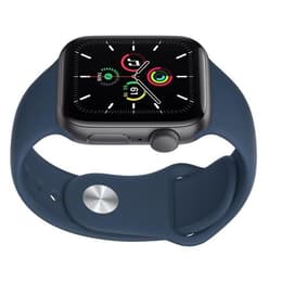 Apple Watch (Series 5) 2019 GPS 44 mm - Aluminium Grau - Sportarmband Blau