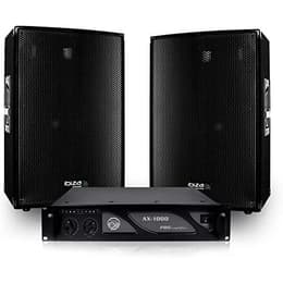 Ibiza Sound Pack sonorisation 2 Enceintes DISCO12B passives 12"/30cm 2x600W + Ampli 1000W + Câbles DISCO1200 PA-Lautsprecher