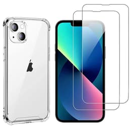 Hülle iPhone 14 Plus und 2 schutzfolien - TPU - Transparent