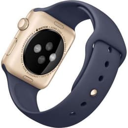 Apple Watch (Series 1) 2016 GPS 42 mm - Aluminium Gold - Sportarmband Blau