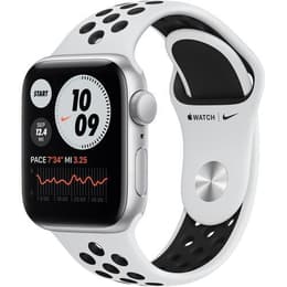 Apple Watch (Series SE) 2020 GPS 40 mm - Aluminium Silber - Nike Sportarmband Weiß/Schwarz