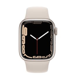 Apple Watch (Series 7) 2021 GPS + Cellular 41 mm - Aluminium Silber - Sportarmband Polarstern