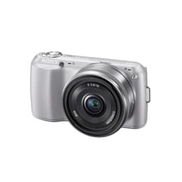Hybrid-Kamera - Sony NEX-C3 Grau + Objektivö Sony E 16mm f/2.8