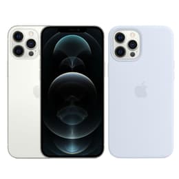 Bundle iPhone 12 Pro Max + Apple-Hülle (Blau) - 128GB - Silber - Ohne Vertrag