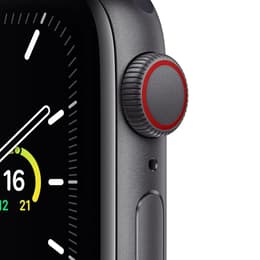 Apple Watch (Series 4) 2018 GPS + Cellular 40 mm - Aluminium Space Grau - Sportarmband Schwarz