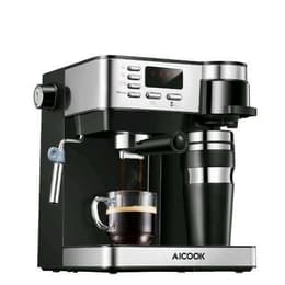 Espressomaschine Aicook CM6827 L - Schwarz/Silber
