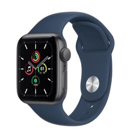 Apple Watch (Series 5) 2019 GPS 40 mm - Aluminium Grau - Sportarmband Blau