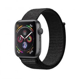 Apple Watch (Series 4) 2018 GPS + Cellular 44 mm - Aluminium Space Grau - Sportarmband Schwarz