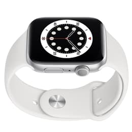 Apple Watch (Series 6) 2020 GPS 44 mm - Aluminium Silber - Sportarmband Weiß